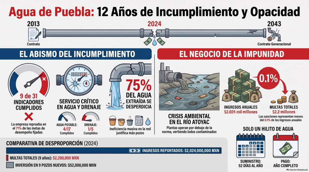Agua de Puebla no cumple