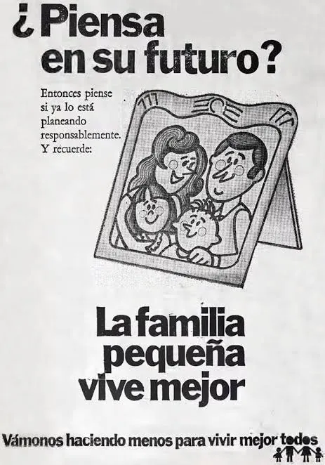 Carteles del Consejo Nacional de la Población (Conapo) a favor de las famílias pequeñas en la década de 1970 / Imagen: redes sociales